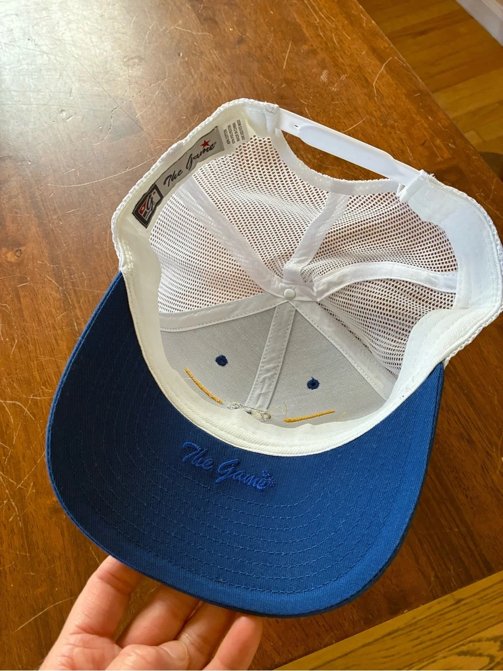 Mens Johnson and Wales Blue Trucker Cap